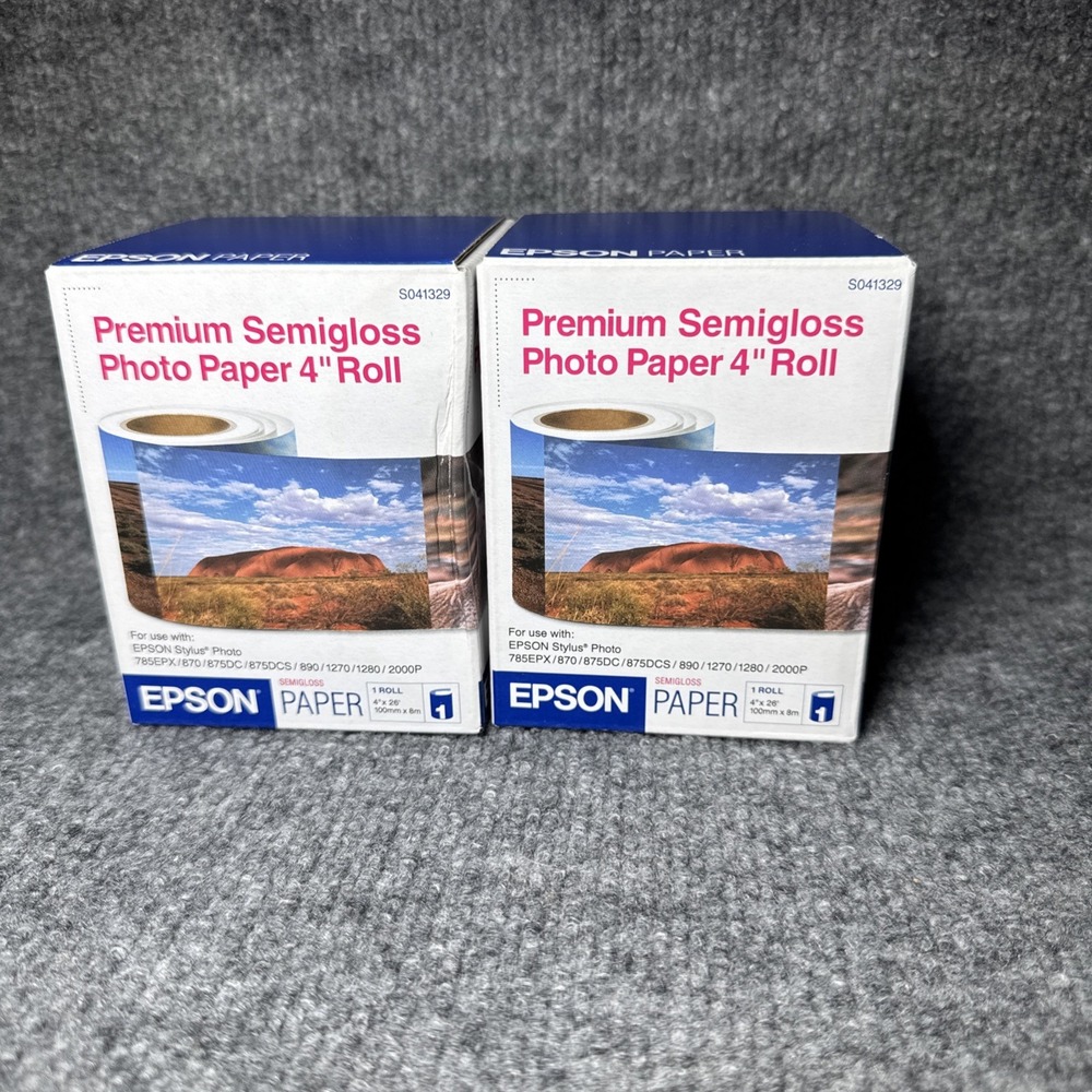 Epson S041302 Premium Semigloss Photo Paper Roll 4" x 26' NEW SEALED